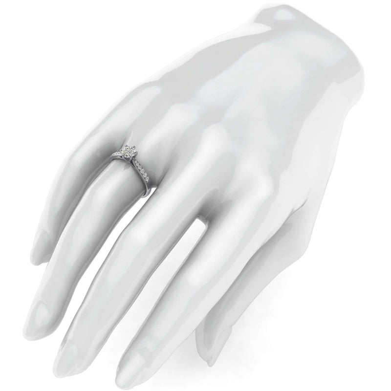 Engagement Rings 14k white gold 6-Prong 1CT Moissanite Promise Rings