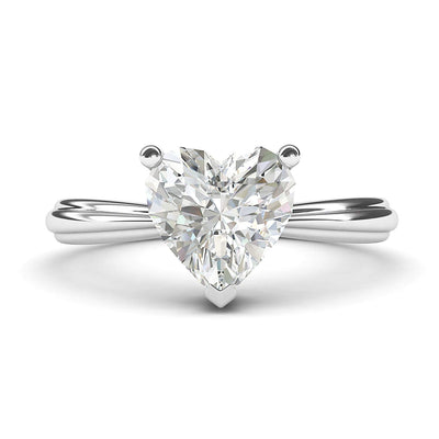 Engagement Rings Silver Heart-shaped Moissanite Promise Rings