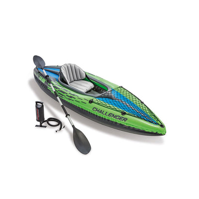 Intex Challenger Kayak Series, Inflatable Kayak Set with Aluminum Oars and High Output Manual Hand Pump