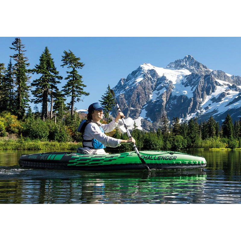 Intex Challenger Kayak Series, Inflatable Kayak Set with Aluminum Oars and High Output Manual Hand Pump