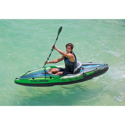 Intex Challenger Kayak Series, Inflatable Kayak Set with Aluminum Oars and High Output Manual Hand Pump