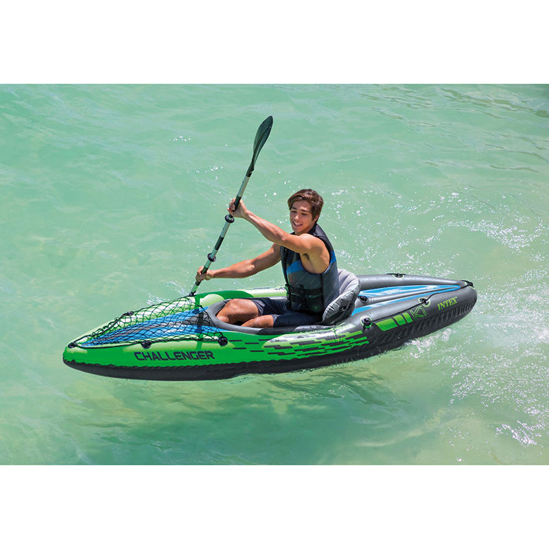 Intex Challenger Kayak Series, Inflatable Kayak Set with Aluminum Oars and High Output Manual Hand Pump