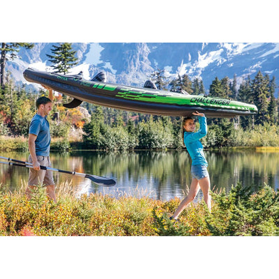 Intex Challenger Kayak Series, Inflatable Kayak Set with Aluminum Oars and High Output Manual Hand Pump