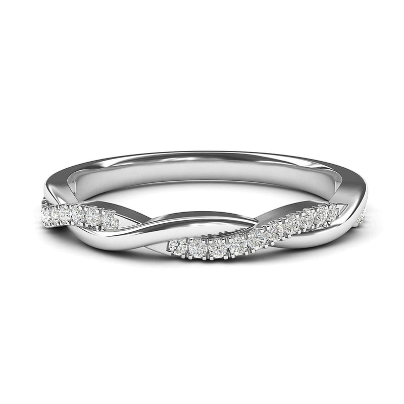 Engagement Rings Silver 2.5mm Petite Twisted Vine Moissanite Promise Rings