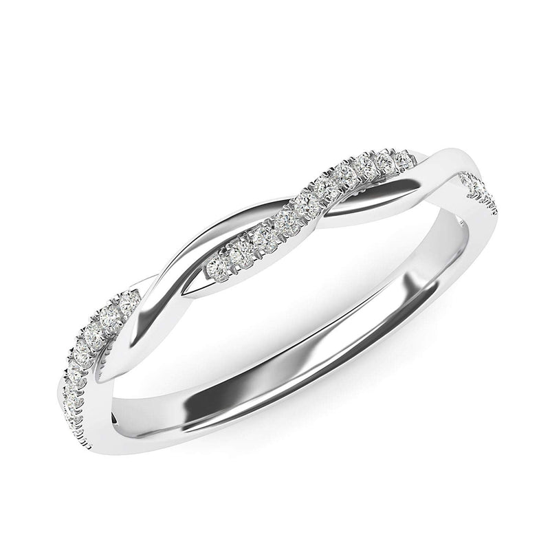 Engagement Rings Silver 2.5mm Petite Twisted Vine Moissanite Promise Rings