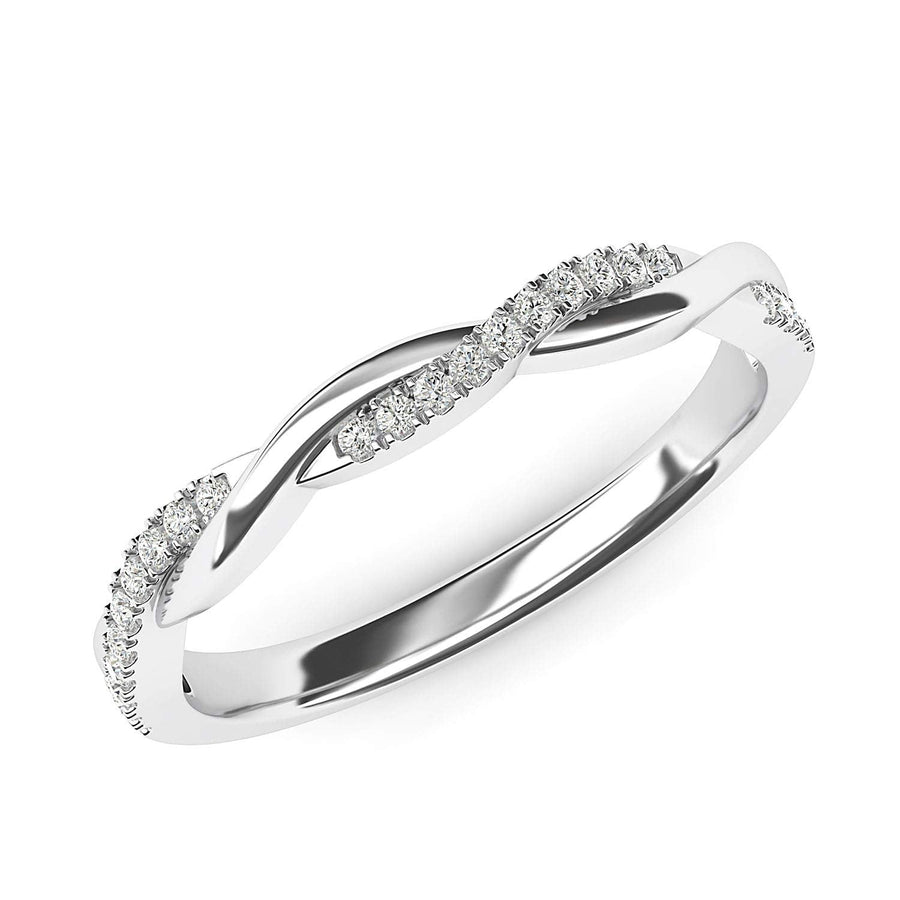 Engagement Rings Silver 2.5mm Petite Twisted Vine Moissanite Promise Rings