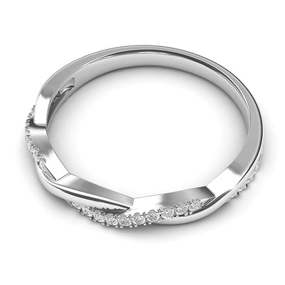 Engagement Rings Silver 2.5mm Petite Twisted Vine Moissanite Promise Rings