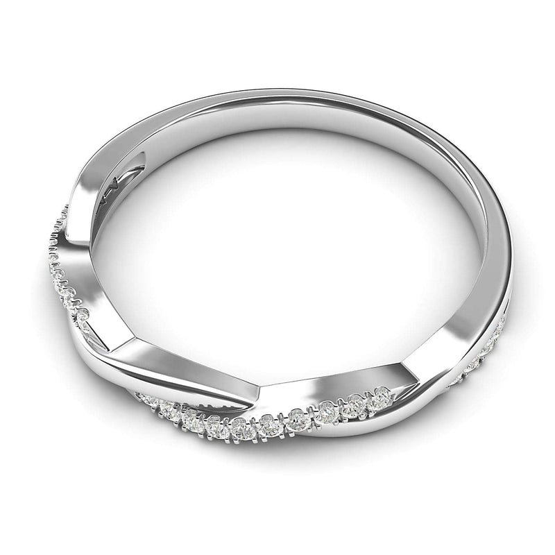 Engagement Rings Silver 2.5mm Petite Twisted Vine Moissanite Promise Rings