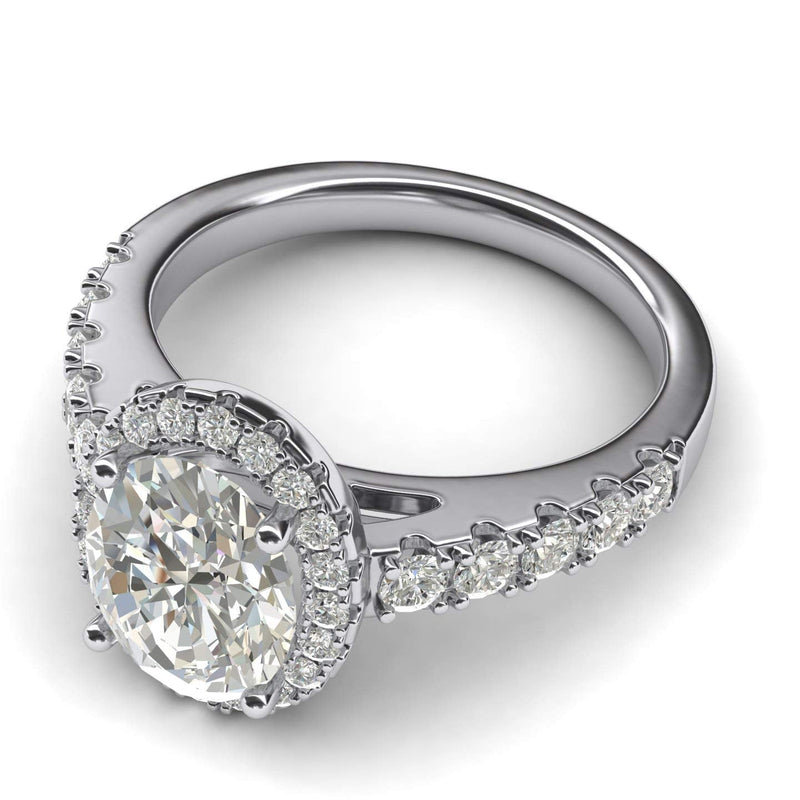 Engagement Rings Silver Brilliant 8x10mm Oval Shape Moissanite Promise Rings
