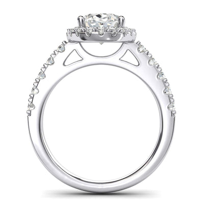 Engagement Rings Silver Brilliant 8x10mm Oval Shape Moissanite Promise Rings
