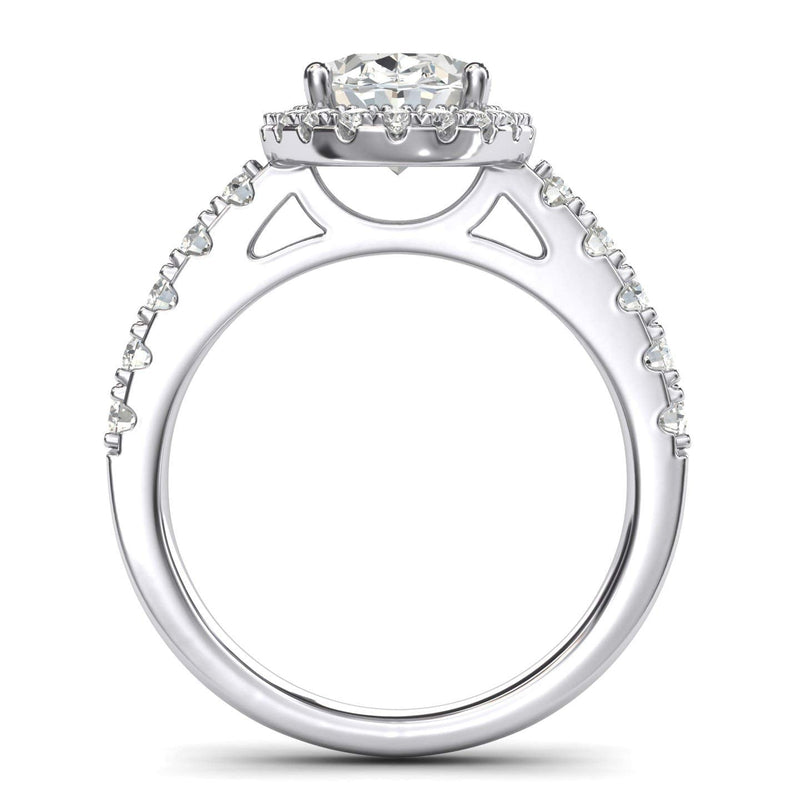 Engagement Rings Silver Brilliant 8x10mm Oval Shape Moissanite Promise Rings
