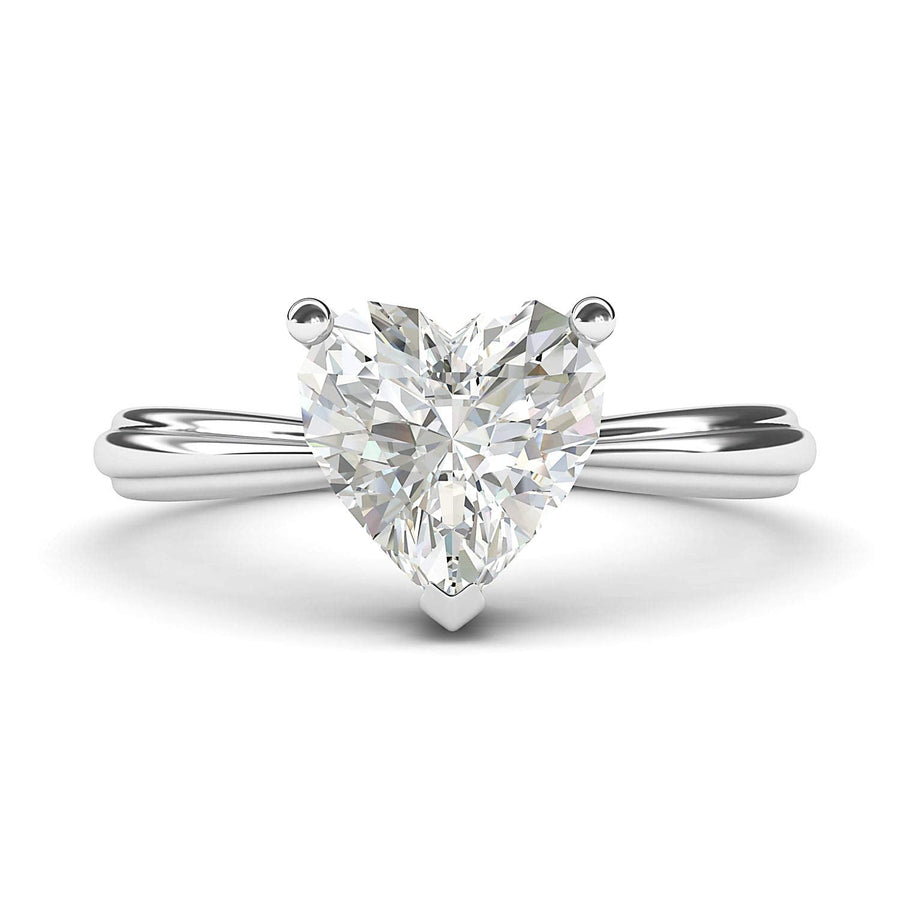 Engagement Rings Silver Heart-shaped Moissanite Promise Rings