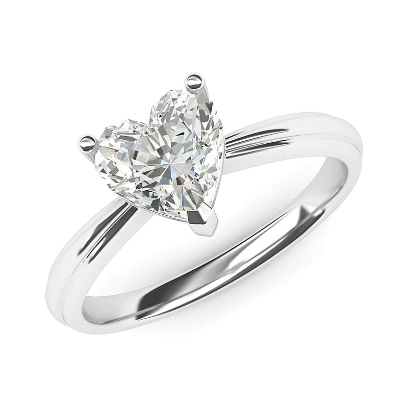 Engagement Rings Silver Heart-shaped Moissanite Promise Rings