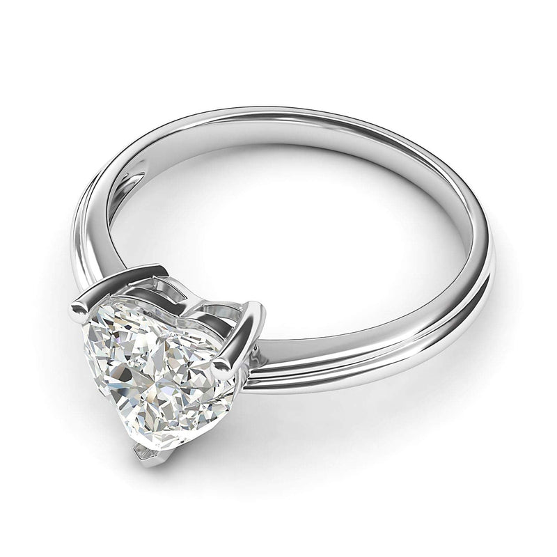 Engagement Rings Silver Heart-shaped Moissanite Promise Rings
