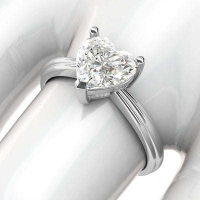 Engagement Rings Silver Heart-shaped Moissanite Promise Rings
