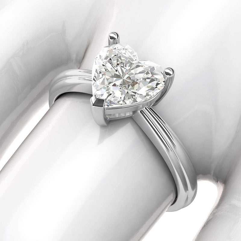 Engagement Rings Silver Heart-shaped Moissanite Promise Rings