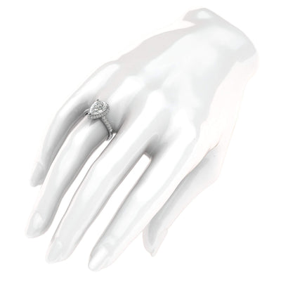 Engagement Rings Silver Pear-Shaped Moissanite Promise Rings