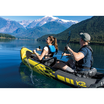Intex Explorer K2 Kayak, 2-Person Inflatable Kayak with Oars and Hand Pump